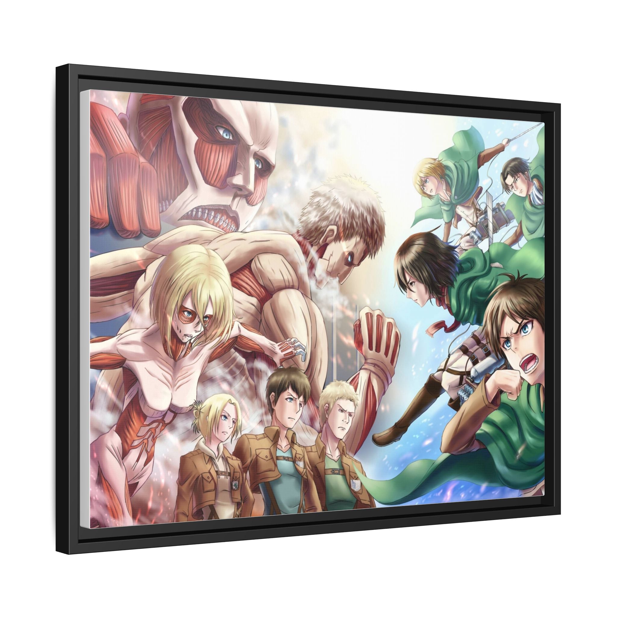 Load image into Gallery viewer, Anime Attack On Titan Canvas Framed Art Print