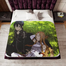 Load image into Gallery viewer, Kirito and Asuna Sherpa Blanket
