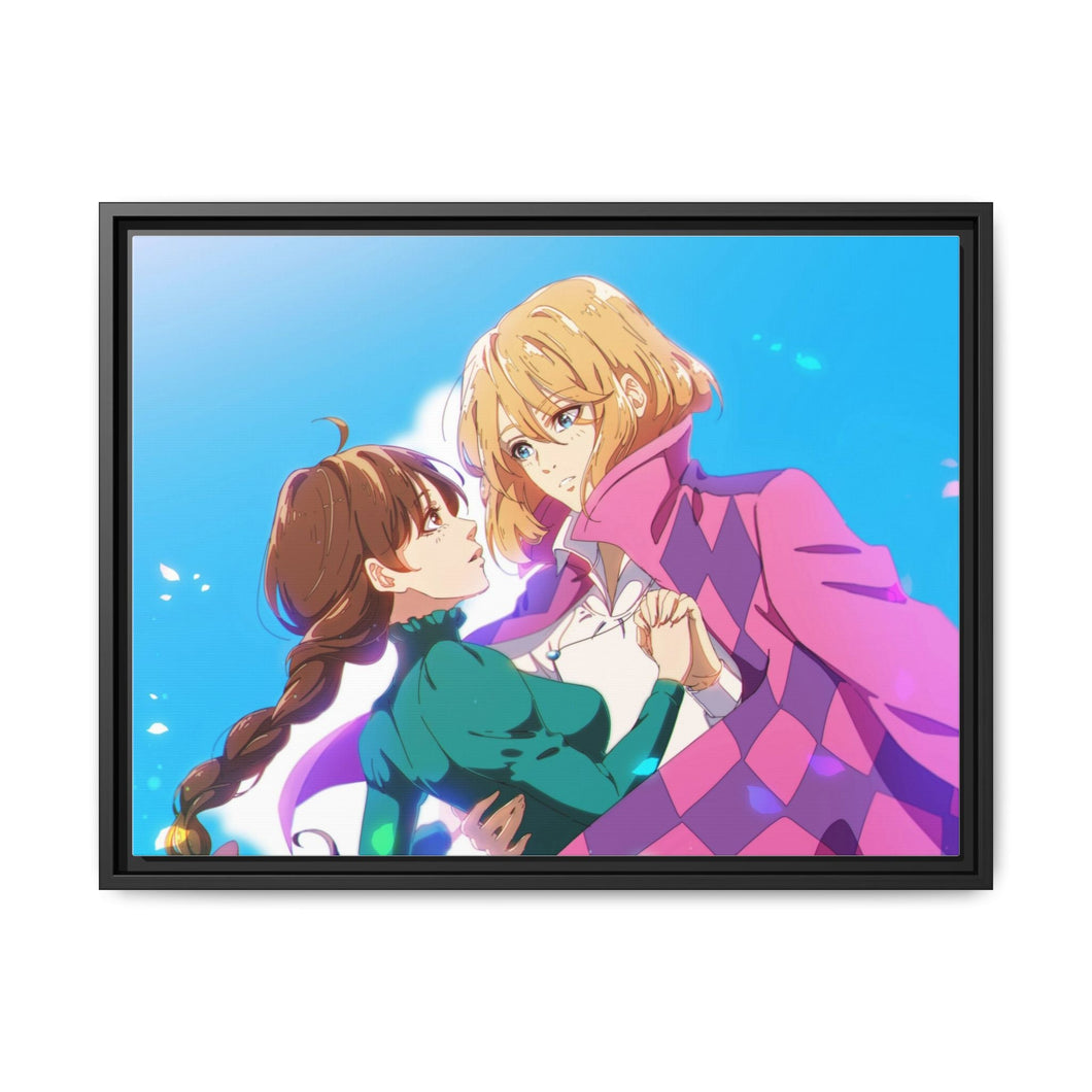 Anime Howl's Moving Castle Canvas Framed Art Print