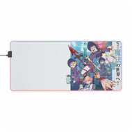 Little Witch Academia Atsuko Kagari, Sucy Manbavaran, Diana Cavendish, Amanda O'neill, Computer Keyboard Pad RGB LED Mouse Pad (Desk Mat)