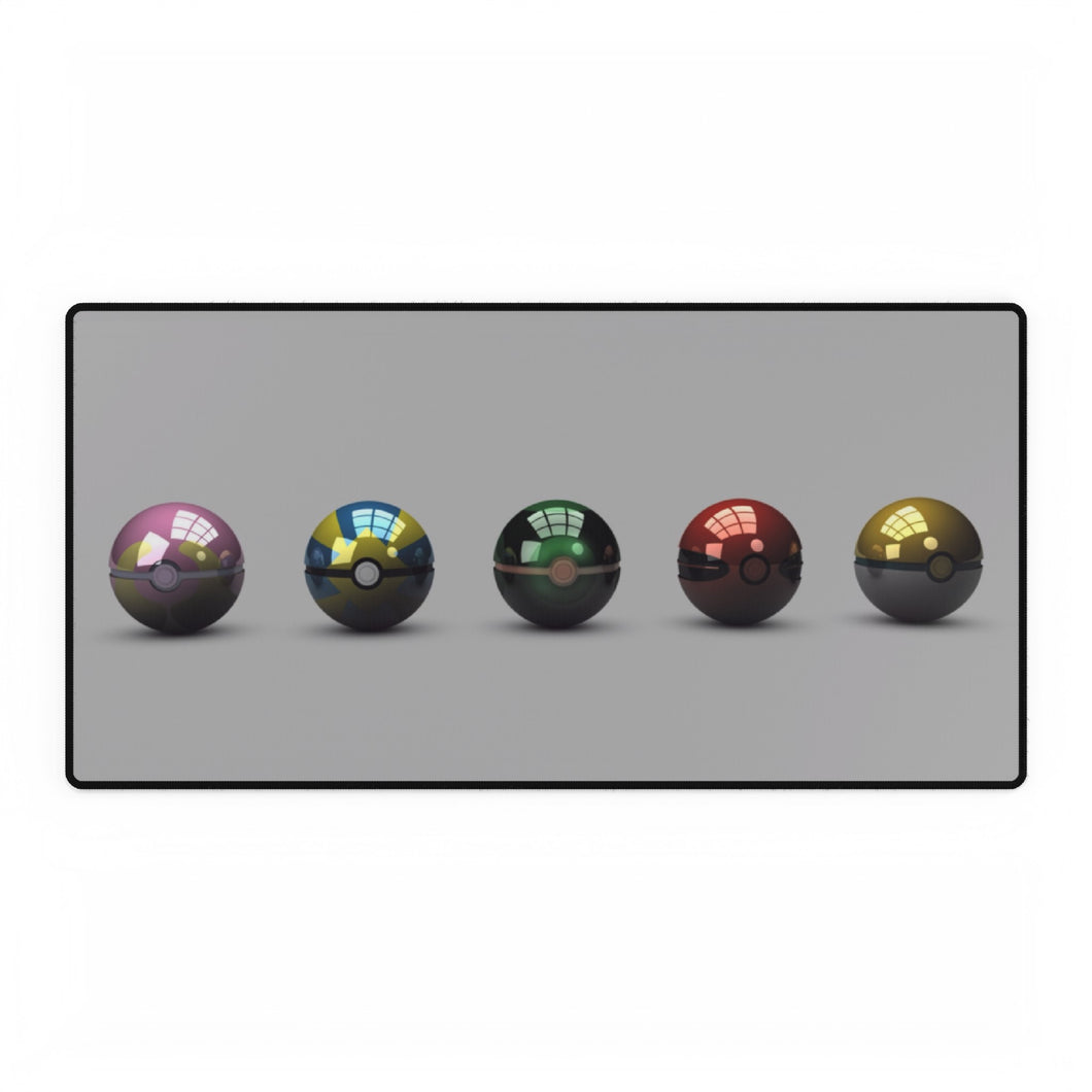 Five pokeballs Mouse Pad (Desk Mat)