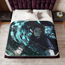 Load image into Gallery viewer, Anime Demon Slayer: Kimetsu no Yaiba Sherpa Blanket

