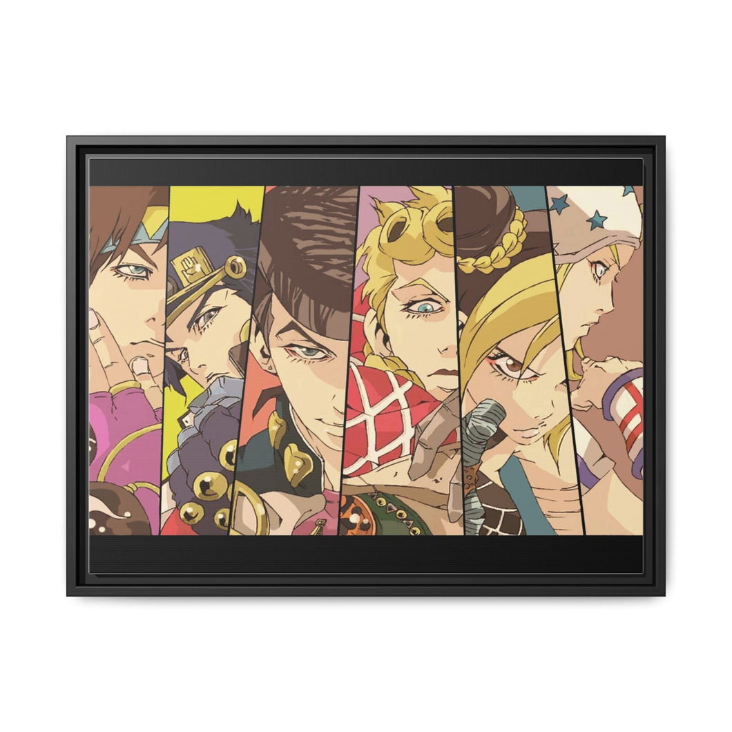 Anime Jojo's Bizarre Adventurer Canvas Framed Art Print