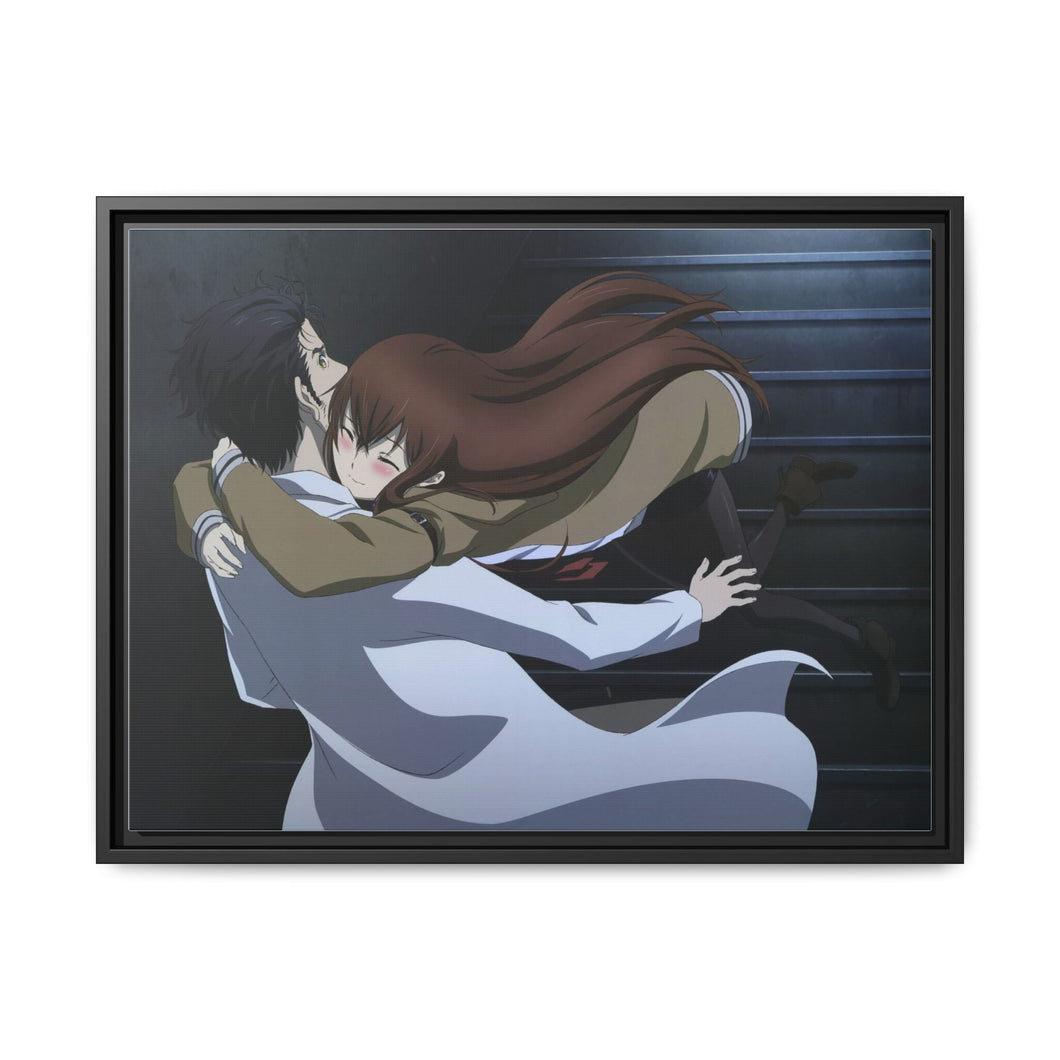 Makise Kurisu & Rintaro Okabe Canvas Framed Art Print