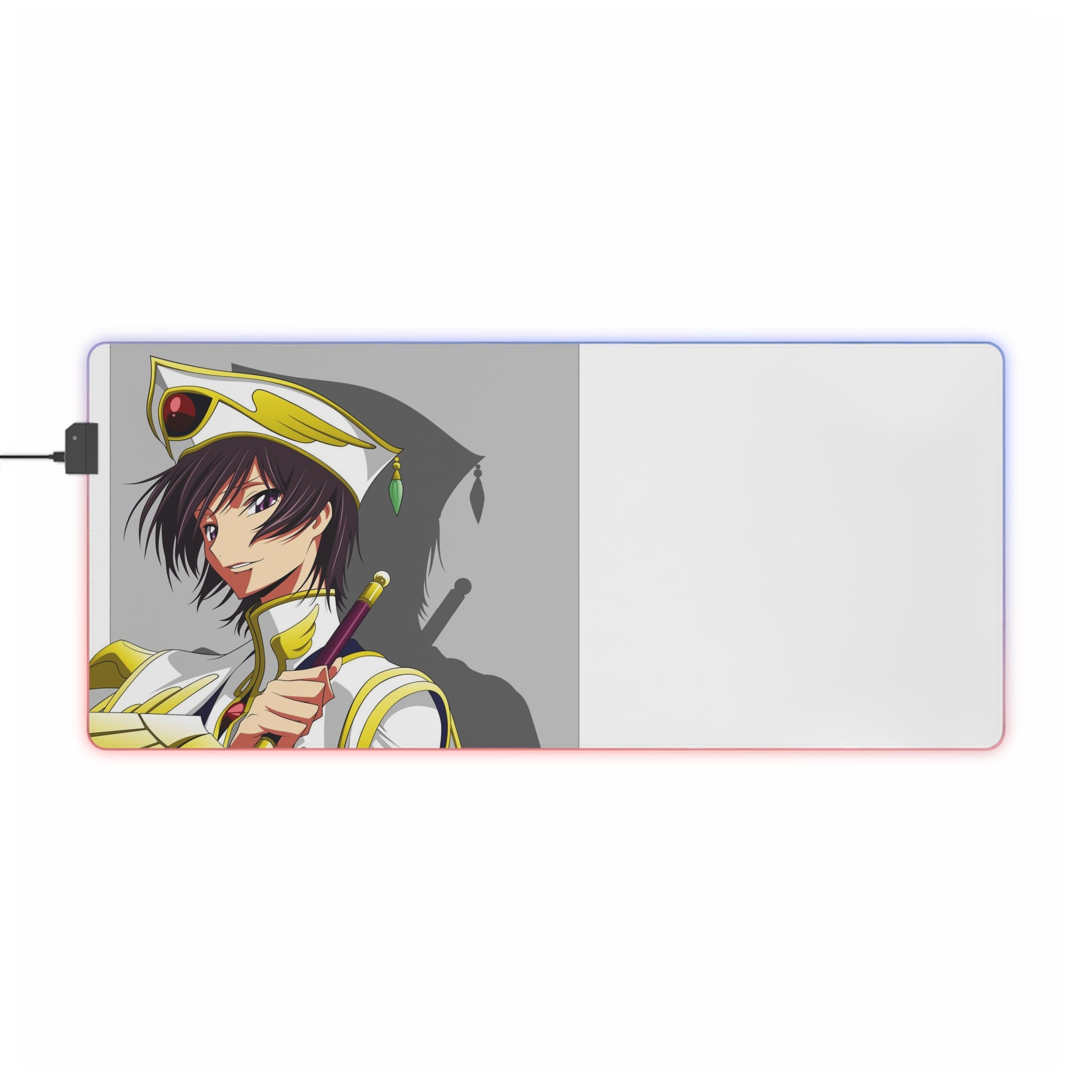 Code Geass Custom Mouse Cursor Code Geass Suzaku Kururugi RGB LED Mouse Pad (Desk Mat)