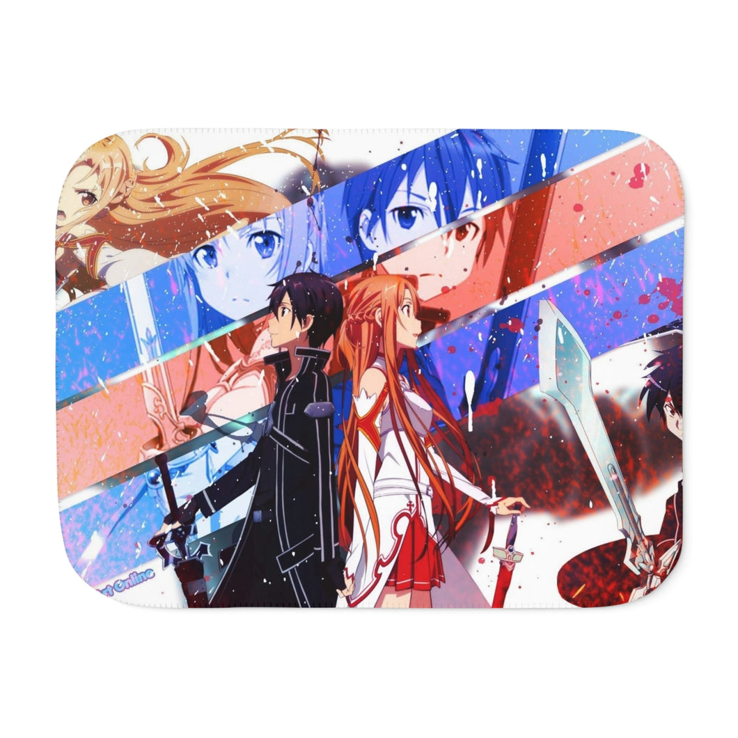 Kirito and Asuna Sherpa Blanket
