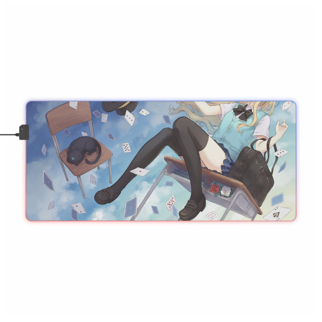 Anime Alice In Wonderland RGB LED Mouse Pad (Desk Mat)