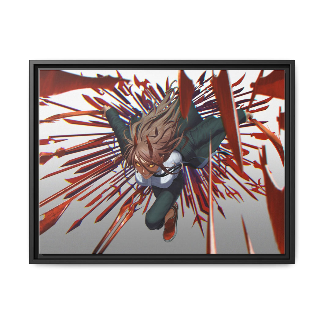 Anime Chainsaw Man Canvas Framed Art Print
