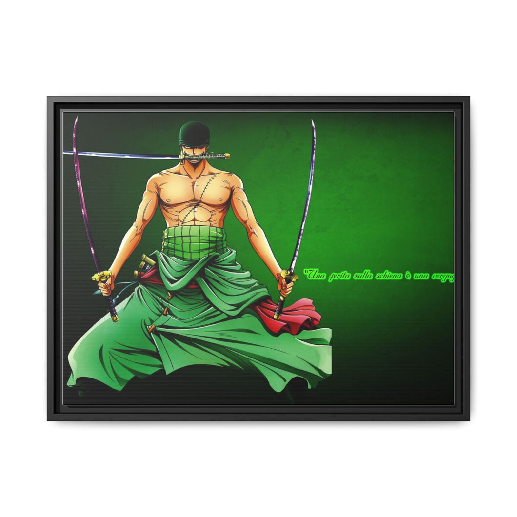 Roronoa Zoro, Santōryū Canvas Framed Art Print