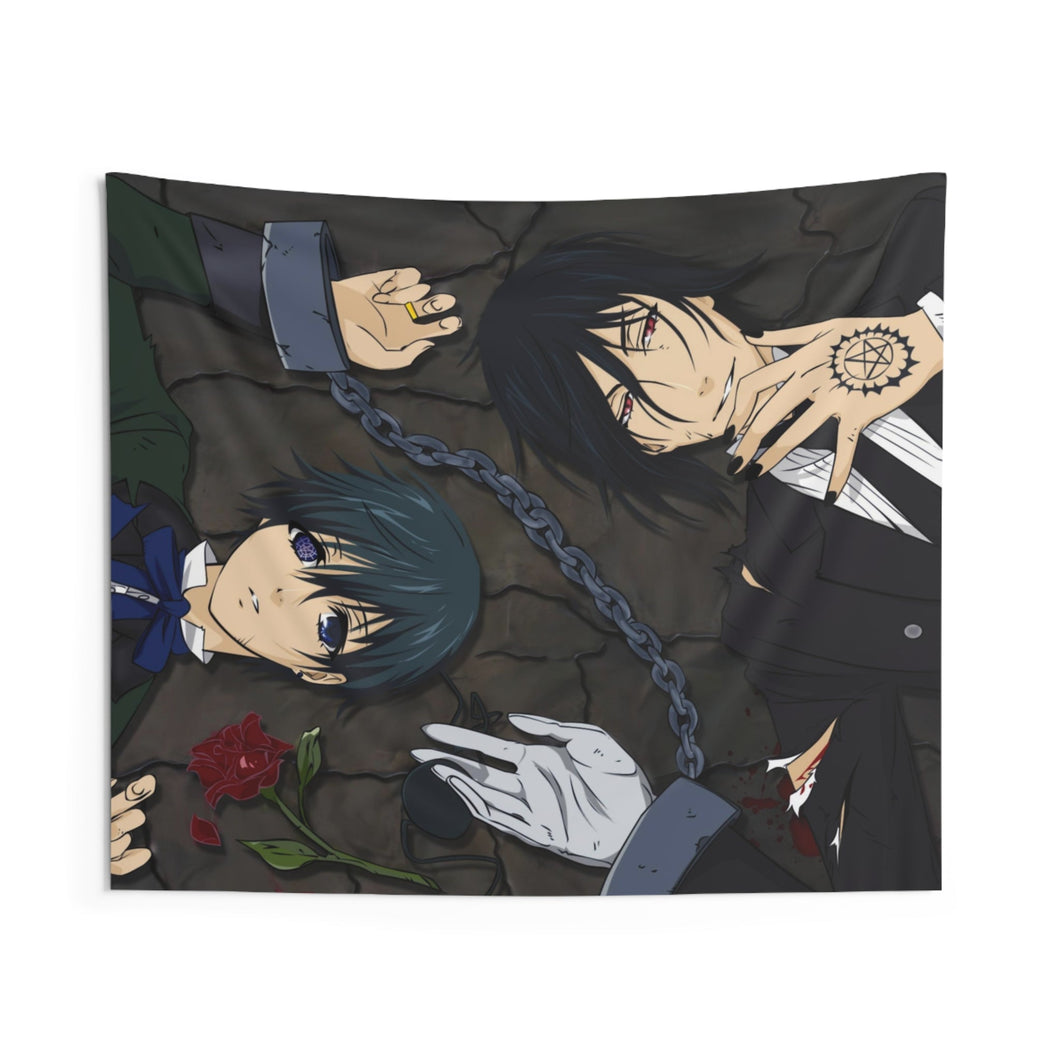 Black Butler Indoor Wall Tapestry