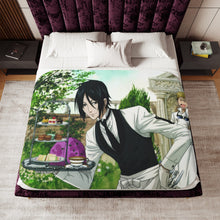 Load image into Gallery viewer, Black Butler Sherpa Blanket

