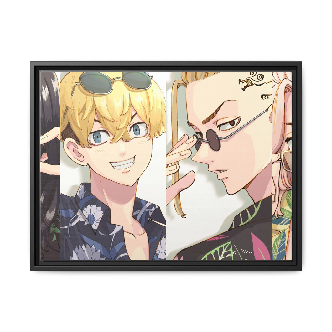 Tokyo Revengers Chifuyu Matsuno, Keisuke Baji Canvas Framed Art Print