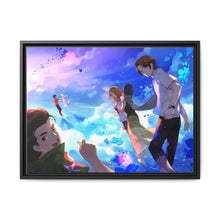 Load image into Gallery viewer, Anohana Meiko Honma, Jinta Yadomi, Naruko Anjou, Tetsudou Hisakawa, Chiriko Tsurumi Canvas Framed Art Print
