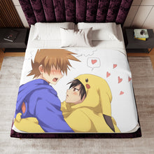 Load image into Gallery viewer, Red X Green Sherpa Blanket
