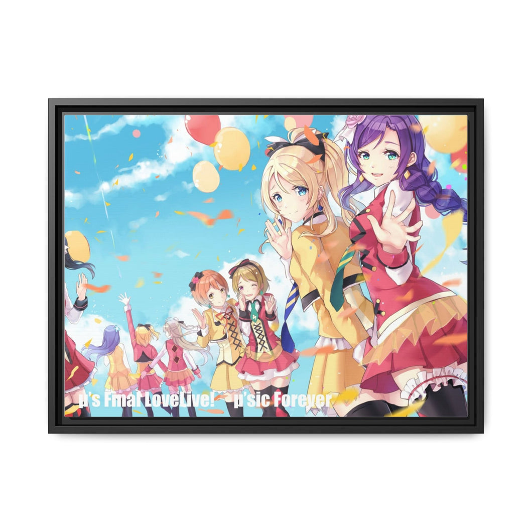 Love Live! Group Canvas Framed Art Print