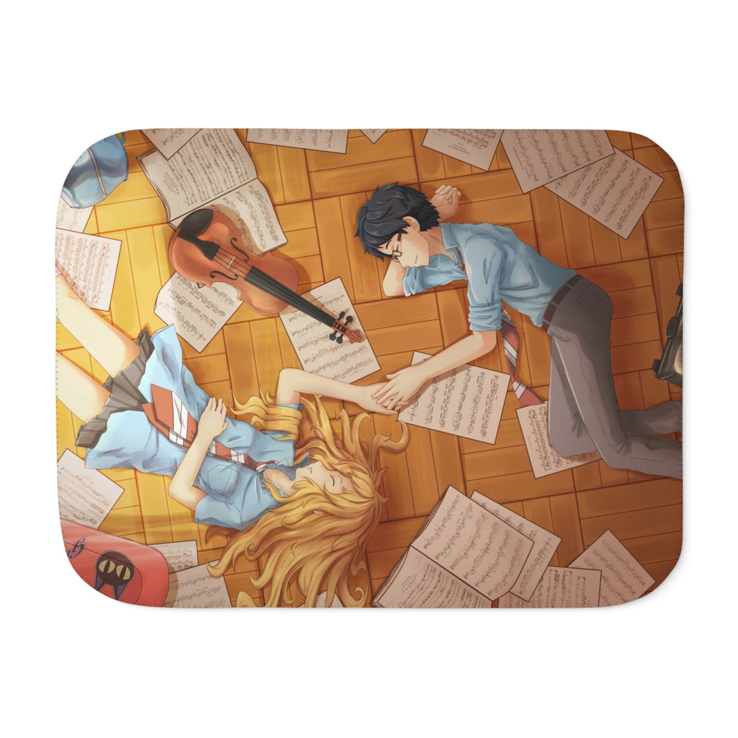 Anime Your Lie in April Sherpa Blanket