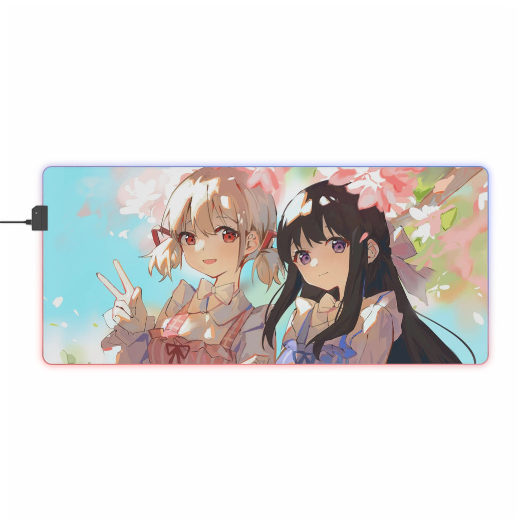 Chisato Nishikigi & Takina Inoue RGB LED Mouse Pad (Desk Mat)