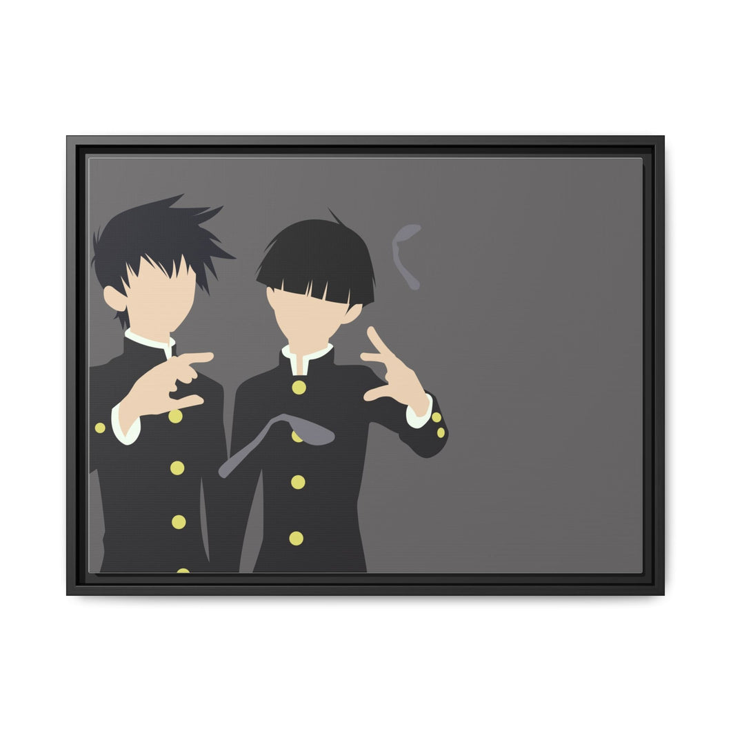 Mob Psycho 100 Shigeo Kageyama, Ritsu Kageyama Canvas Framed Art Print