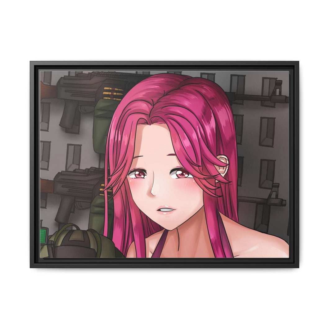 Anime Highschool Of The Dead Canvas Framed Art Print