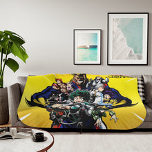 Load image into Gallery viewer, My Hero Academia Izuku Midoriya, Katsuki Bakugou, Tenya Iida, Shouta Aizawa, Tsuyu Asui Sherpa Blanket
