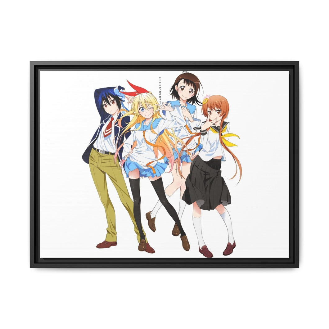 Nisekoi Chitoge Kirisaki, Kosaki Onodera, Seishirou Tsugumi, Marika Tachibana Canvas Framed Art Print