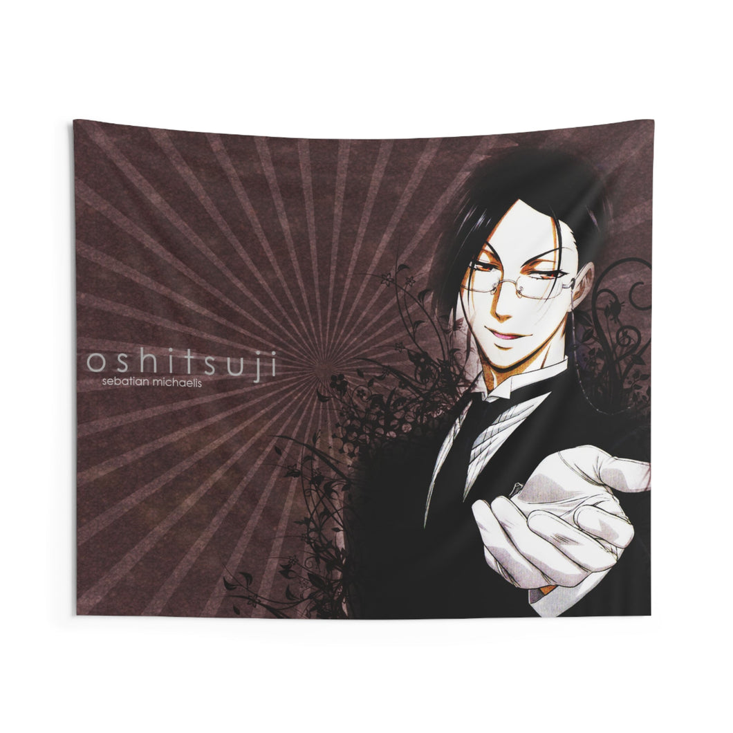 Black Butler Indoor Wall Tapestry