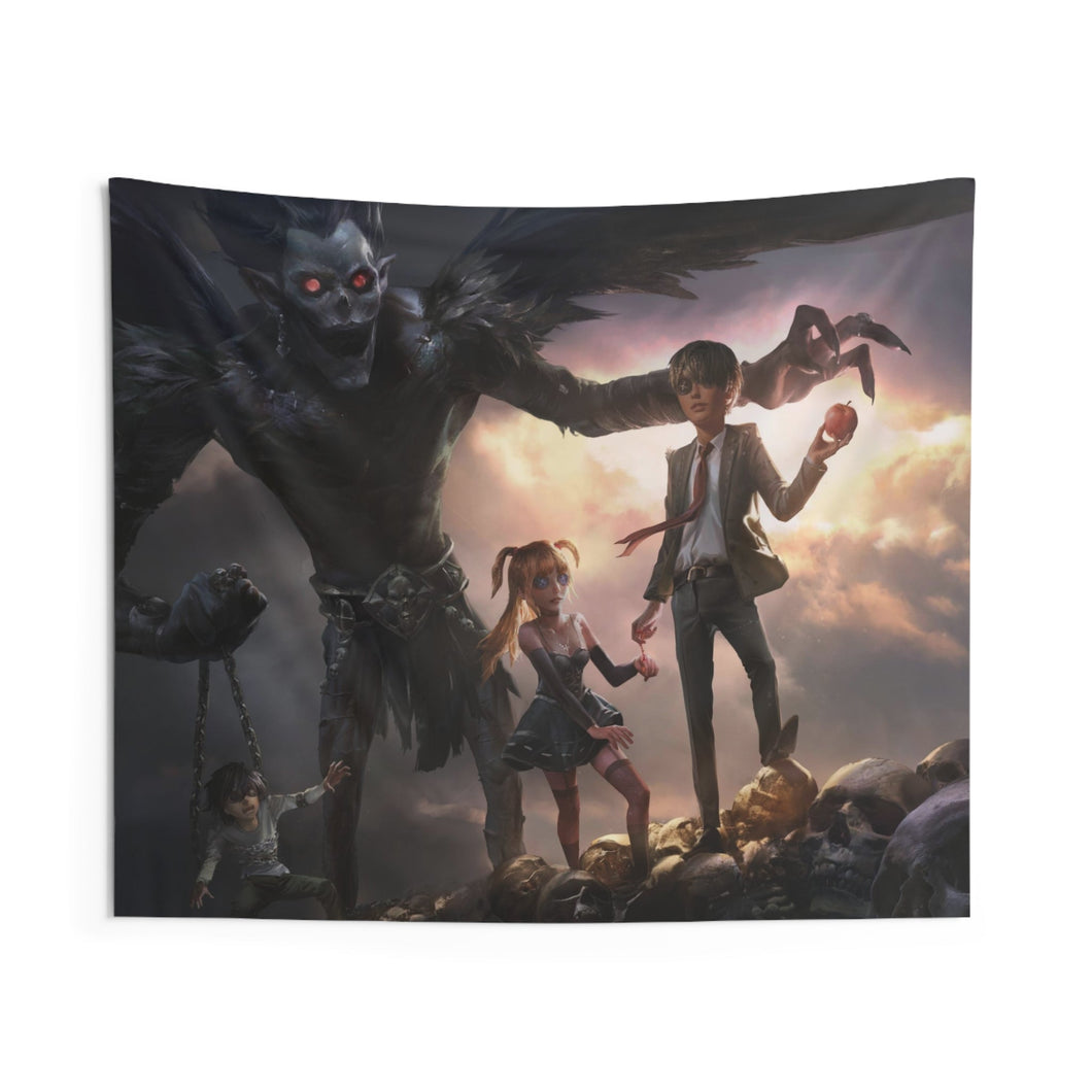 Death Note Light Yagami, Ryuk, Misa Amane Indoor Wall Tapestry