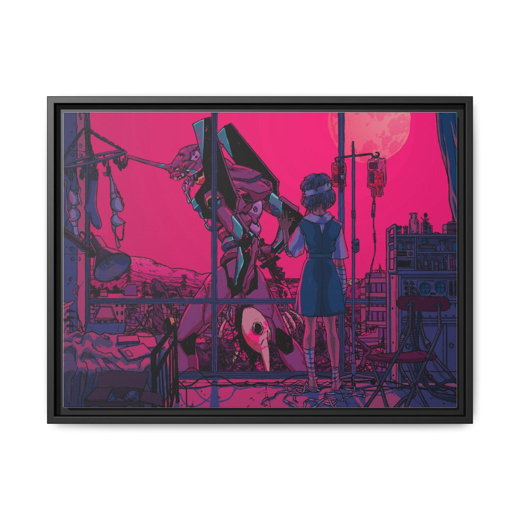 Anime Neon Genesis Evangelion Canvas Framed Art Print