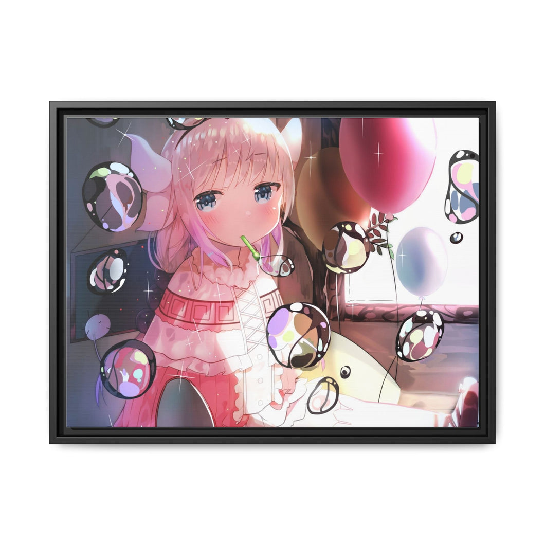 Miss Kobayashi's Dragon Maid Kanna Kamui, Kobayashi San Chi No Maid Dragon Canvas Framed Art Print