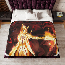 Load image into Gallery viewer, Naruto,Minato and Kurama Sherpa Blanket

