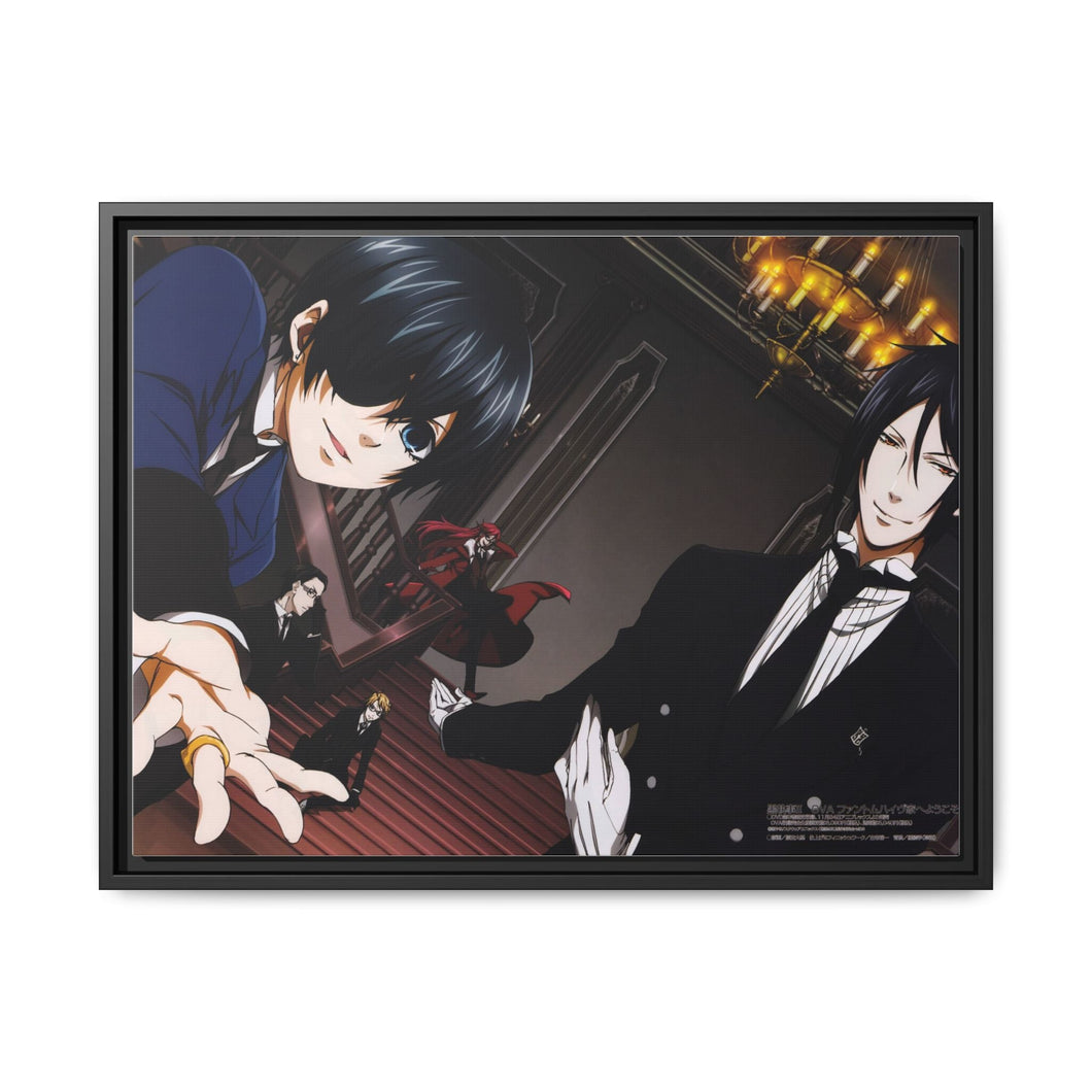 Black Butler Canvas Framed Art Print