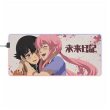 Load image into Gallery viewer, Mirai Nikki Yuno Gasai, Yukiteru Amano RGB LED Mouse Pad (Desk Mat)
