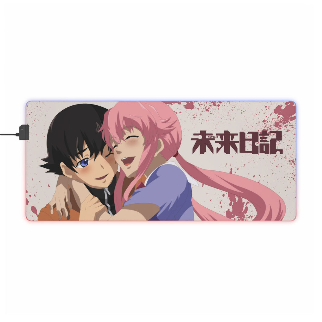 Mirai Nikki Yuno Gasai, Yukiteru Amano RGB LED Mouse Pad (Desk Mat)