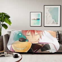 Load image into Gallery viewer, Karma Akabane and Koro-sensei Sherpa Blanket
