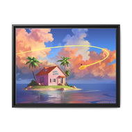Kami House Canvas Framed Art Print