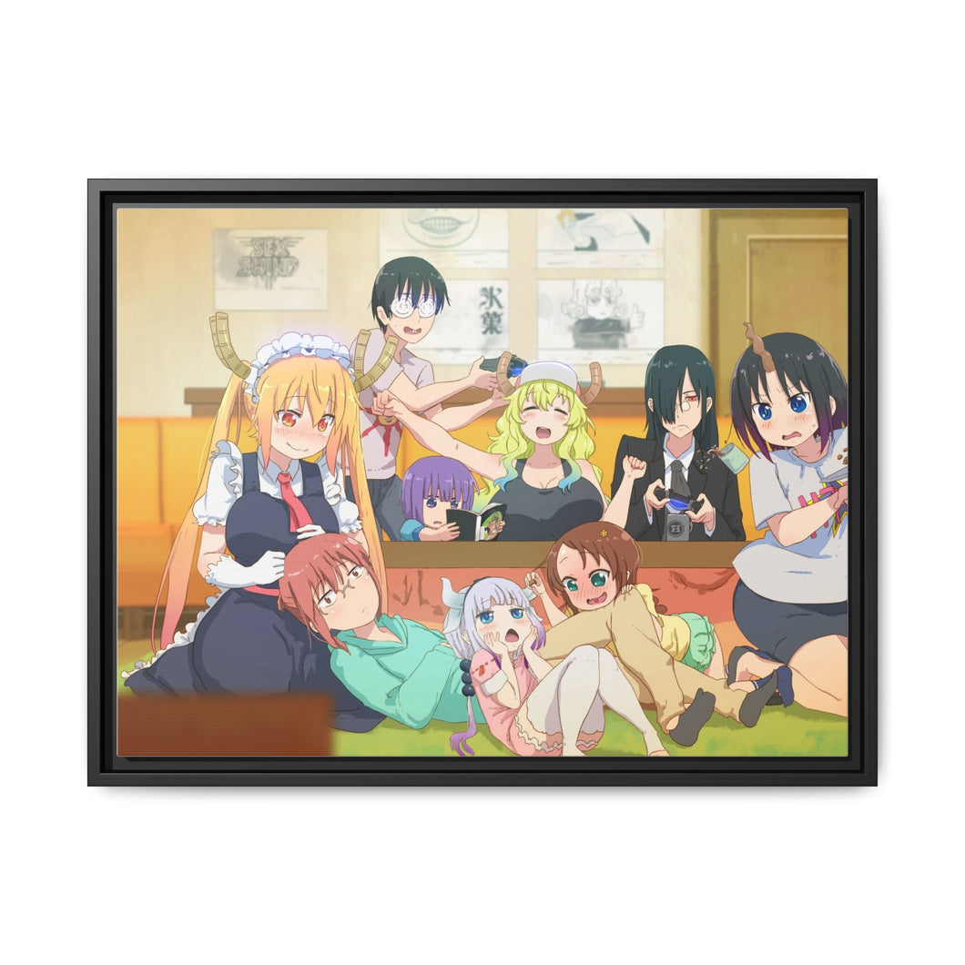 Miss Kobayashi's Dragon Maid Canvas Framed Art Print