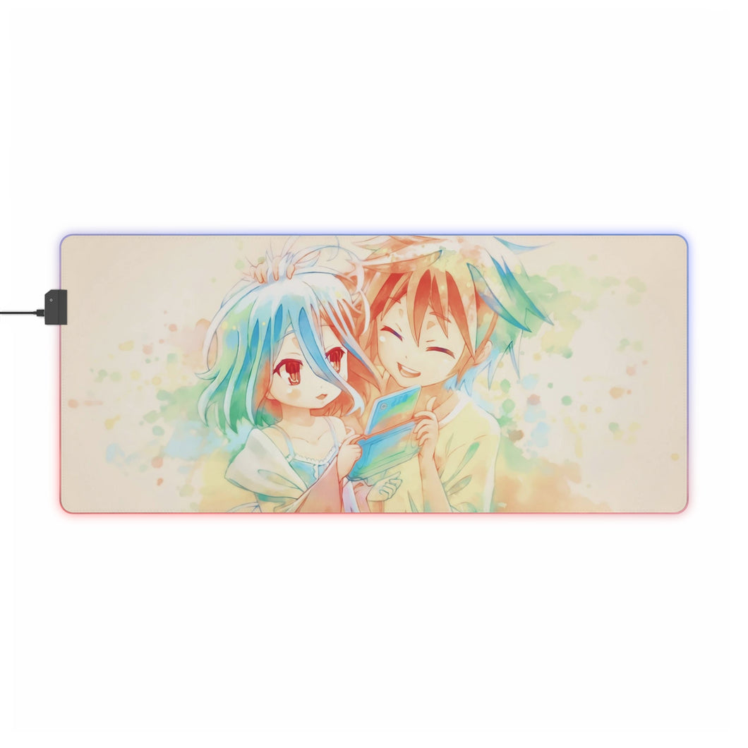Sora and Shiro RGB LED Mouse Pad (Desk Mat)