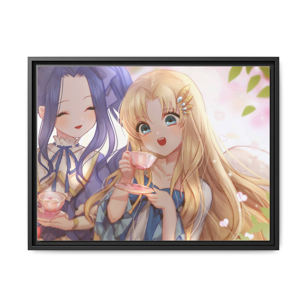 Filo and melty Canvas Framed Art Print