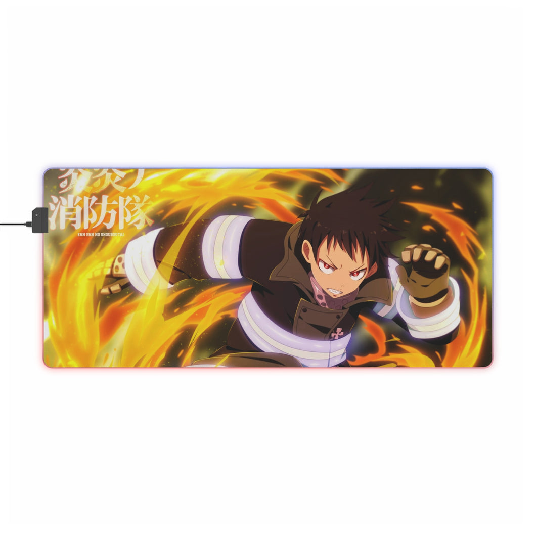 Fire Force Shinra Kusakabe RGB LED Mouse Pad (Desk Mat)