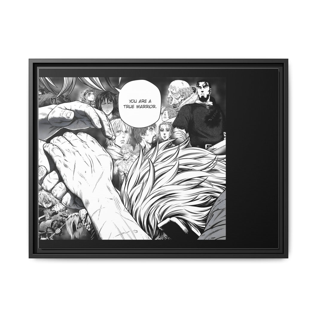 A True Warrior Canvas Framed Art Print