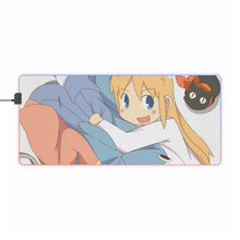 Load image into Gallery viewer, Nano and Hakase with shark plush RGB LED Mouse Pad (Desk Mat)
