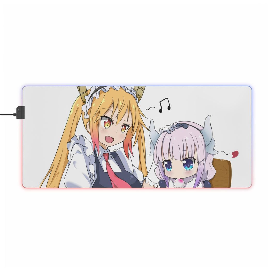 Miss Kobayashi's Dragon Maid Kanna Kamui, Kobayashi San Chi No Maid Dragon, Tohru RGB LED Mouse Pad (Desk Mat)