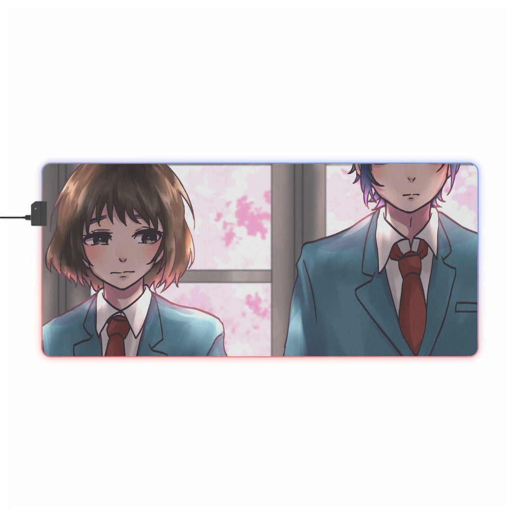 To Become a Real Heroine! The Unpopular Girl and the Secret Task RGB LED Mouse Pad (Desk Mat)