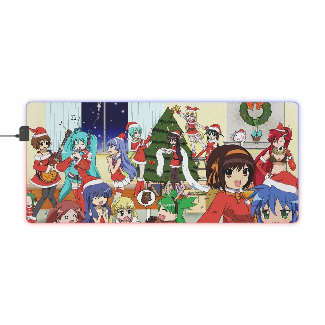 Anime Christmas RGB LED Mouse Pad (Desk Mat)