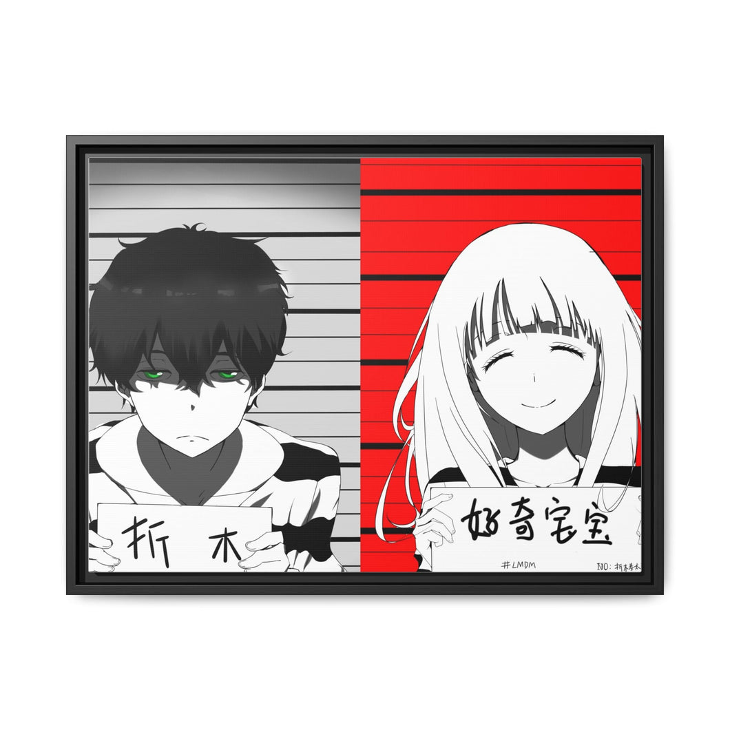 Eru Chitanda  And  Hōtarō Oreki Wanted Canvas Framed Art Print