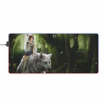 Load image into Gallery viewer, Princess Mononoke RGB LED Mouse Pad (Desk Mat)
