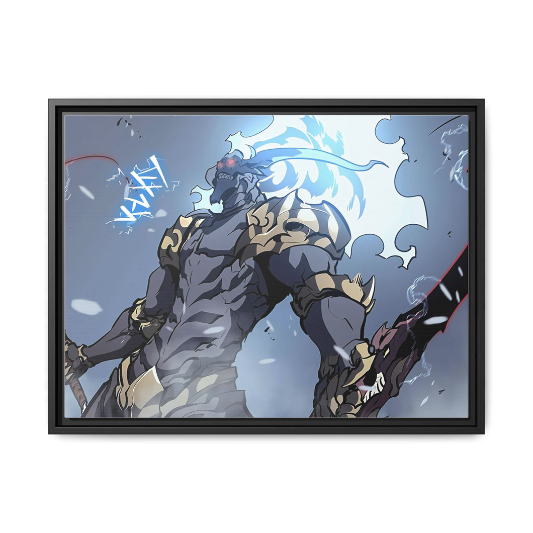 Anime Solo Leveling Canvas Framed Art Print