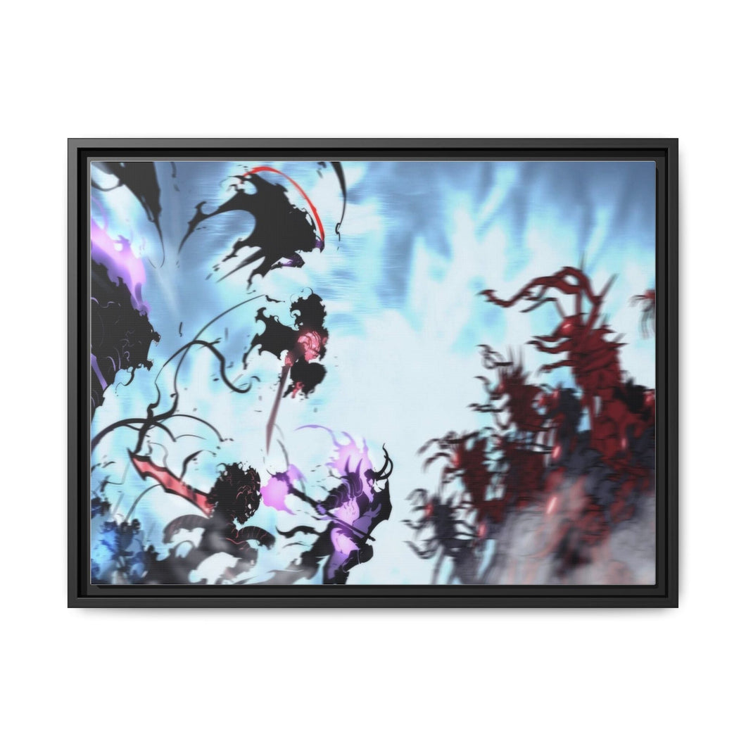 Anime Solo Leveling Canvas Framed Art Print