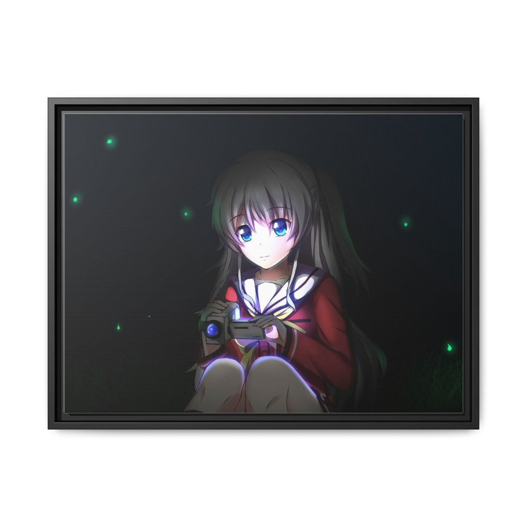 Nao Tomori With her camera Canvas Framed Art Print