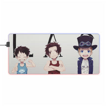 Load image into Gallery viewer, Luffy,Ace and Sabo RGB LED Mouse Pad (Desk Mat)
